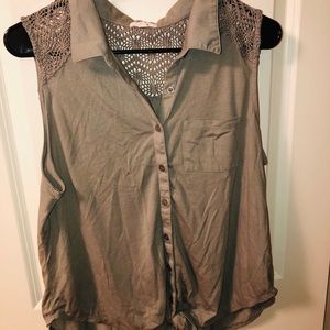 tank top with lace detail
